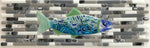 Mosaic Fish with Grey Finger Tiles