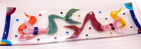 Colorful Mermaid Channel Platter