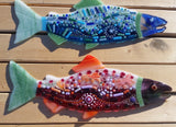 Colorful Mosaic Fish Wall Hangings